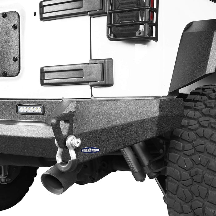 Front Bumper & Rear Bumper w/2 Inch Hitch Receiver(07-18 Jeep Wrangler JK)-LandShaker