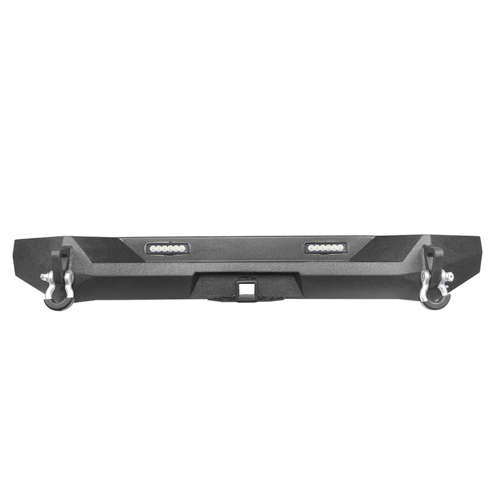 Front Bumper & Rear Bumper w/2 Inch Hitch Receiver(07-18 Jeep Wrangler JK)-LandShaker