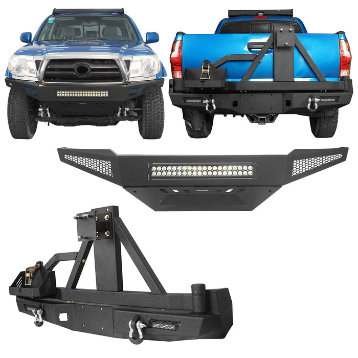Front Bumper & Rear Bumper for 2005-2011 Toyota Tacoma - LandShaker 4x4 B40014008401140134014-16