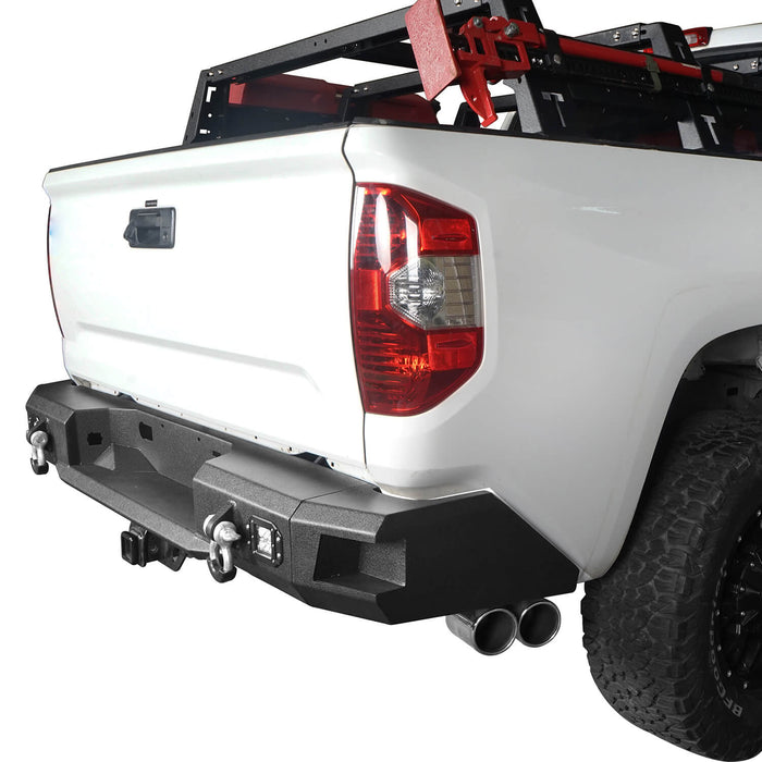 Full Width Front Bumper / Rear Bumper / Roll Bar Bed Rack for 2014-2021 Toyota Tundra b5001+b5003+b5006 8