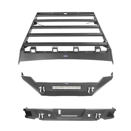 Full Width Front Bumper / Rear Bumper / Roof Rack(13-18 Dodge Ram 1500 Crew Cab & Quad Cab,Excluding Rebel)-LandShaker