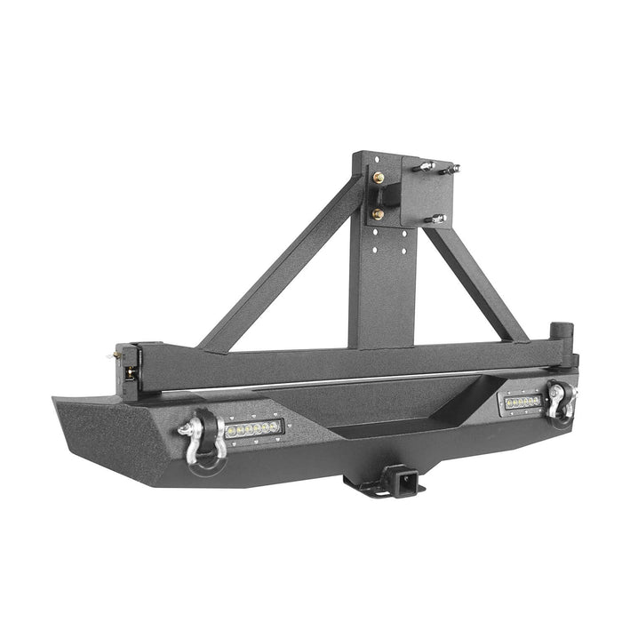 Front Bumper & Rear Bumper w/Tire Carrier(18-22 Jeep Wrangler JL)-LandShaker