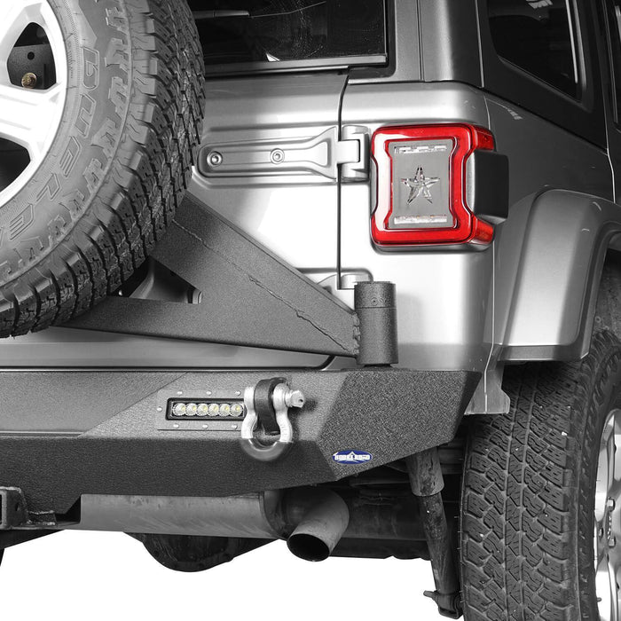 Front Bumper & Rear Bumper w/Tire Carrier(18-23 Jeep Wrangler JL)-LandShaker