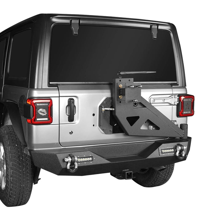 Front Bumper & Rear Bumper w/Tire Carrier(18-22 Jeep Wrangler JL)-LandShaker
