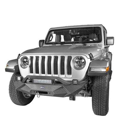 Front Bumper & Rear Bumper w/Tire Carrier(18-24 Jeep Wrangler JL)-LandShaker