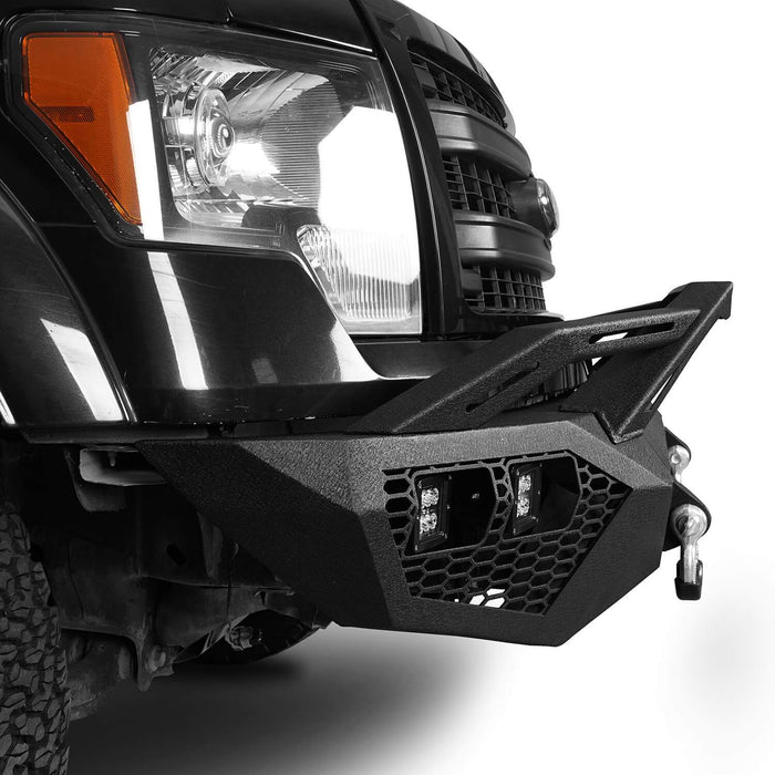 Full Width Front Bumper w/Grill Guard(09-14 Ford F-150, Excluding Raptor)-LandShaker