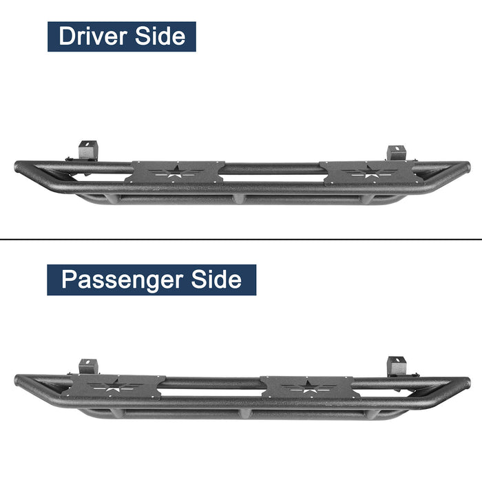 Full Width Front Bumper with Mad Max Grill & Running Boards(18-23 Jeep Wrangler JL 4 Door)-LandShaker