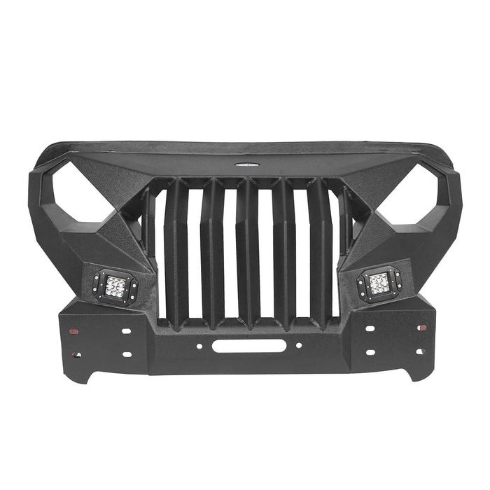 Full Width Front Bumper with Mad Max Grill & Running Boards(18-23 Jeep Wrangler JL 4 Door)-LandShaker