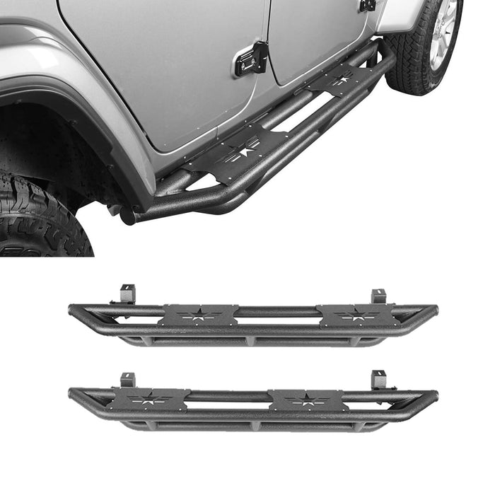 Full Width Front Bumper with Mad Max Grill & Running Boards(18-23 Jeep Wrangler JL 4 Door)-LandShaker