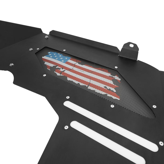 Front Inner Fender Liners Distressed USA Flag(18-22 Jeep Wrangler JL Sahara)-LandShaker