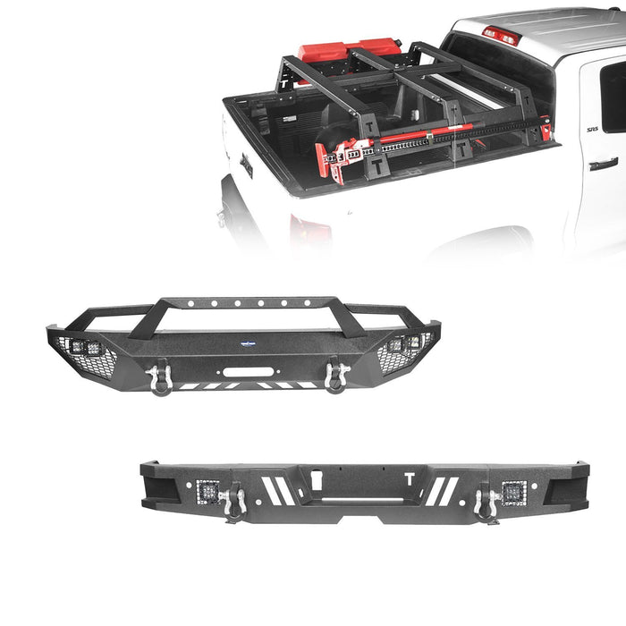 Front Bumper / Rear Bumper / Bed Rack for 2014-2021 Toyota Tundra b5005+b5000+b5002 1