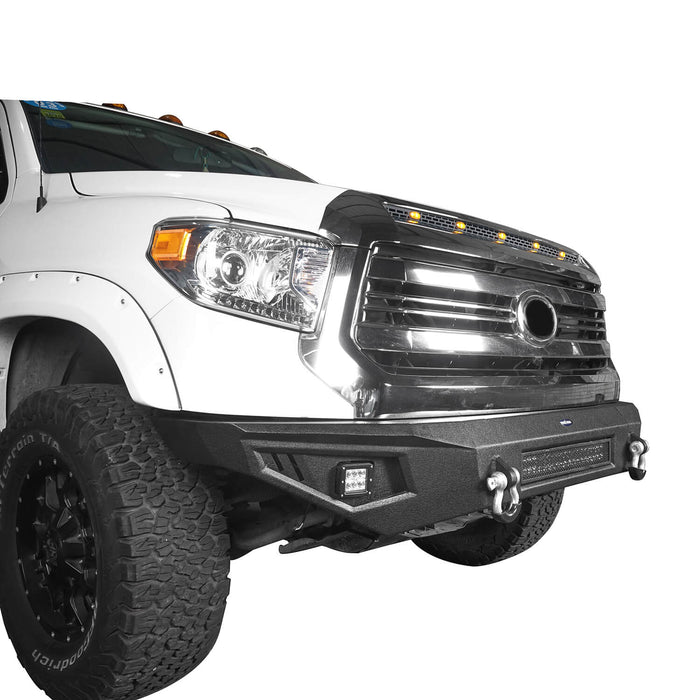 Full Width Front Bumper & Rear Bumper Combo for 2014-2021 Toyota Tundra b5001+b5003 4