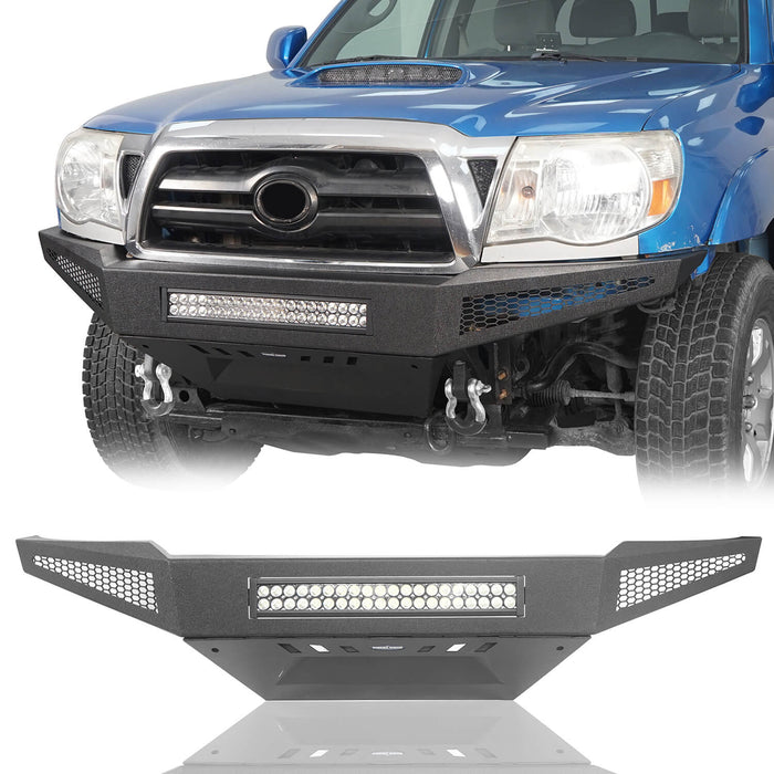 Full Width Front Bumper & Rear Bumper w/Tire Carrier for 2005-2011 Toyota Tacoma - LandShaker 4x4 b40084013-3