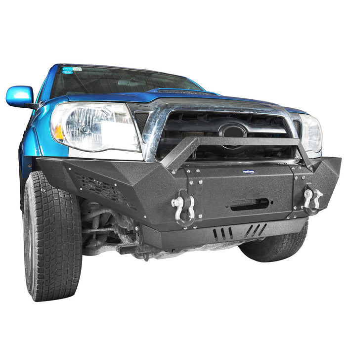 Full Width Front Bumper & Rear Bumper w/Tire Carrier for 2005-2011 Toyota Tacoma - LandShaker 4x4 b40014013-3