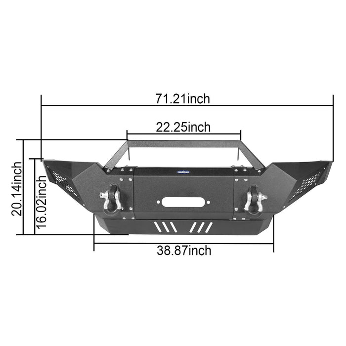 Full Width Front Bumper & Rear Bumper w/Tire Carrier for 2005-2011 Toyota Tacoma - LandShaker 4x4 b40014013-9