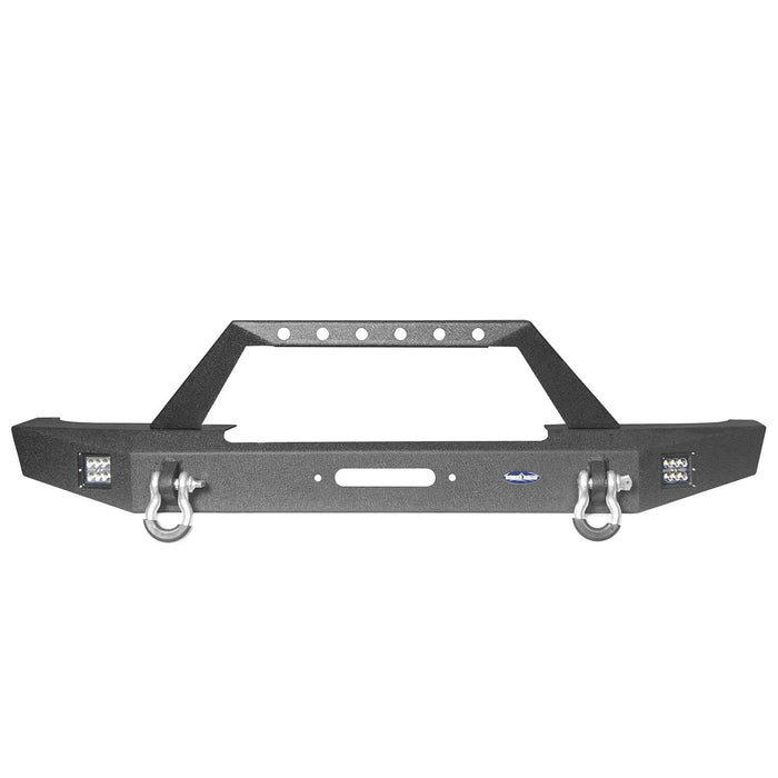 Destroyer Full Width Front Bumper w/ Winch Plate(84-01 Jeep Cherokee XJ)-LandShaker