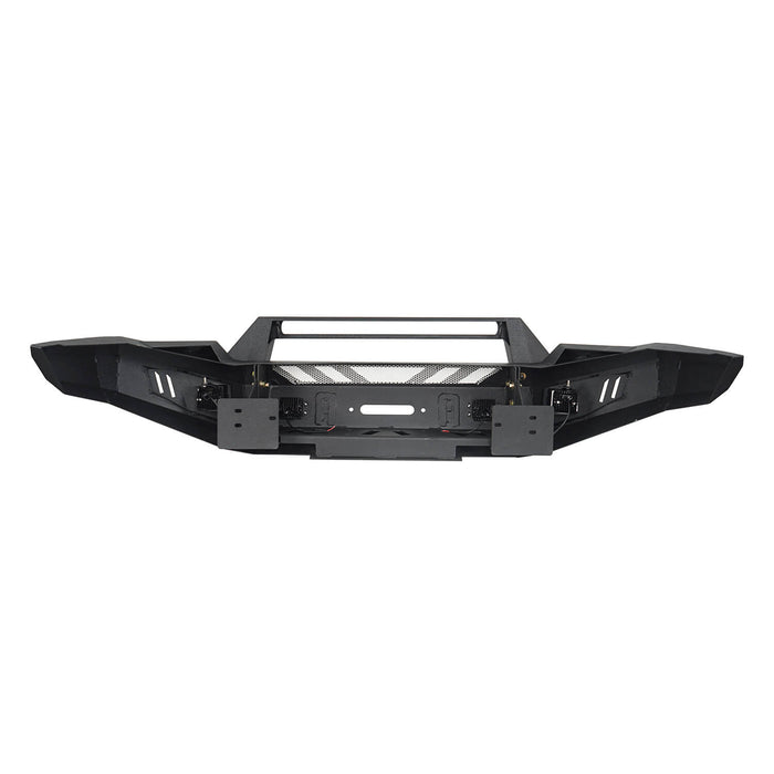 Full-Width Front Bumper with Low-Profile Hoop for 2016-2022 Toyota Tacoma 3rd Gen  - LandShaker 4x4 b4201-5