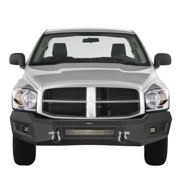 Full Width Front Bumper w/120W LED Light Bar(06-08 Ram 1500)-LandShaker