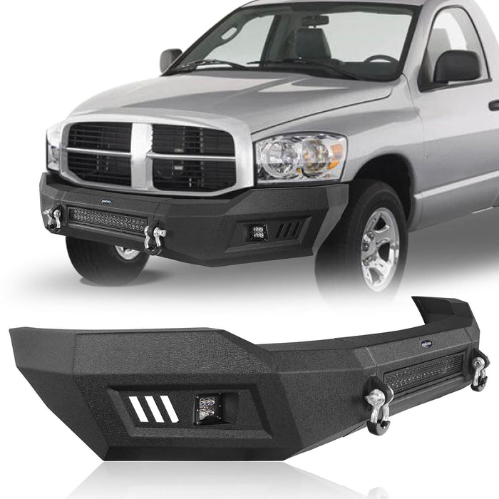 Full Width Front Bumper w/120W LED Light Bar(06-08 Ram 1500)-LandShaker