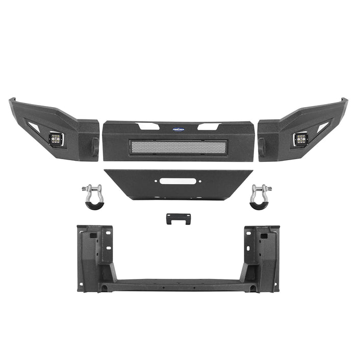 Full Width Front Bumper w/Winch Plate & LED Light Bar(19-22 Ram 2500)-LandShaker