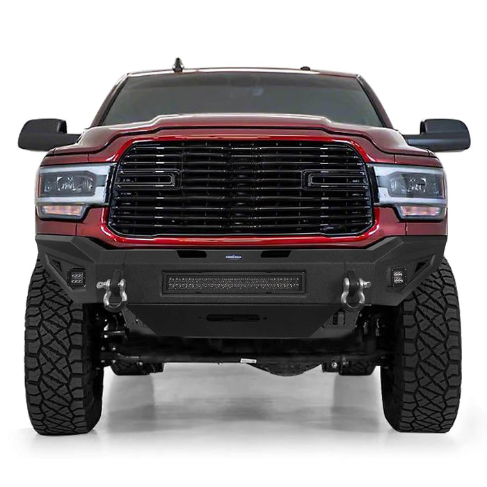 Full Width Front Bumper w/Winch Plate & LED Light Bar(19-22 Ram 2500)-LandShaker