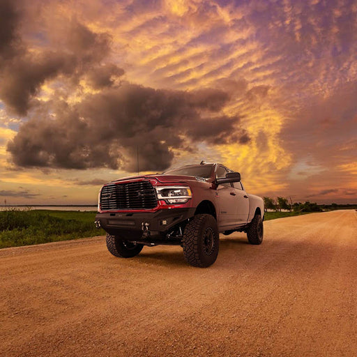 Full Width Front Bumper w/Winch Plate & LED Light Bar(19-22 Ram 2500)-LandShaker