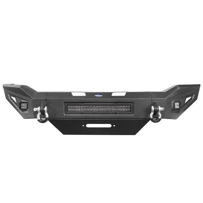 Full Width Front Bumper w/Winch Plate & LED Light Bar(19-22 Ram 2500)-LandShaker