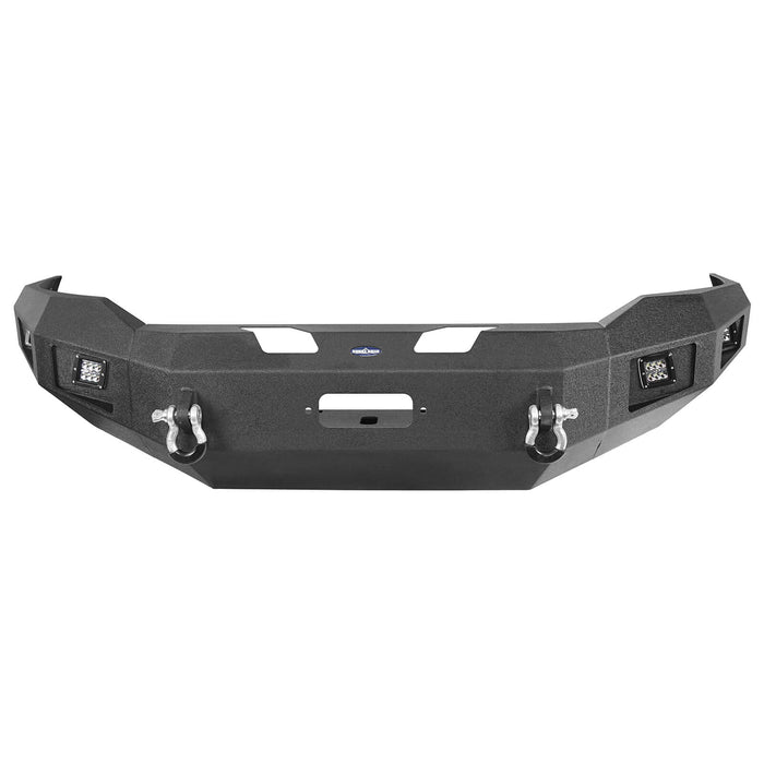 Full Width Front Bumper w/Winch Plate & LED Spotlights(19-24 Ram 2500)-LandShaker