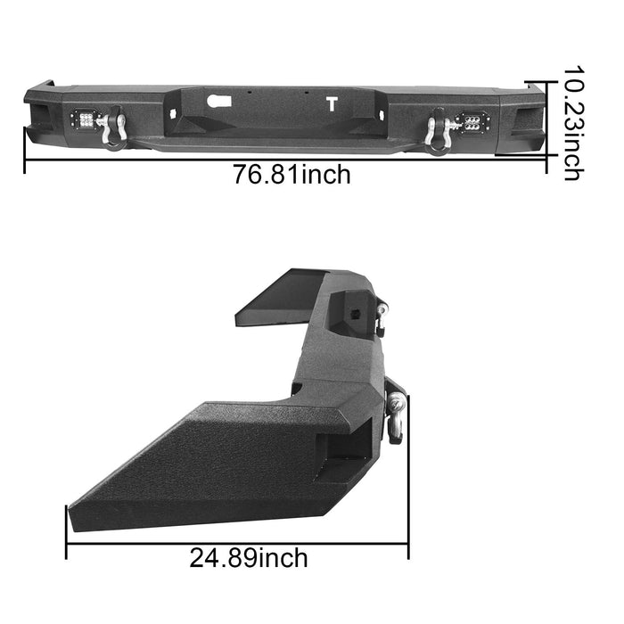Tundra Full Width Rear Bumper for 2014-2021 Toyota Tundra b5002+b5003 20