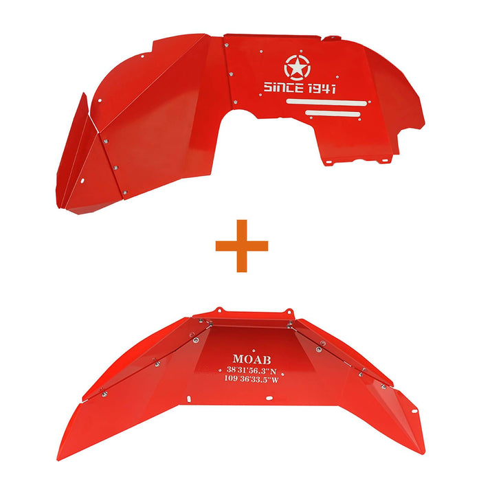 Front & Rear Inner Fender Liners(18-22 Jeep Wrangler JL Excluding 20 Wrangler Rubicon Edition)-LandShaker