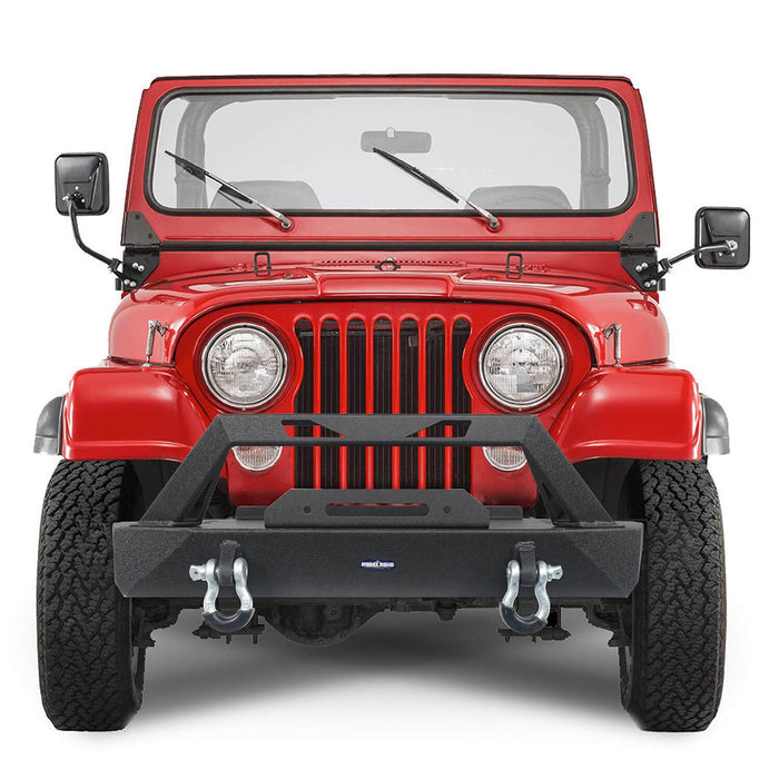 Stubby Front Bumper w/Winch Plate(76-86 Jeep Wrangler CJ-7)-LandShaker