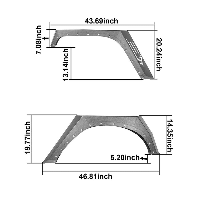 Armour Fender Flares & Body Armor Cladding(07-18 Jeep Wrangler JK 4-Door)-LandShaker