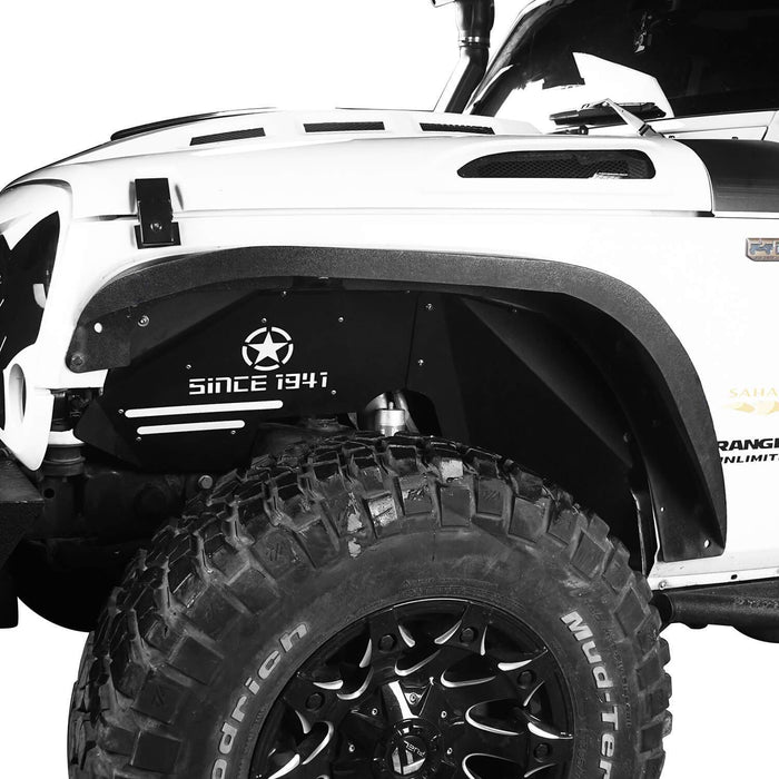 Armour Style Fender Flares / Front Inner Fender Liners / Rear Inner Fender Liners(07-18 Jeep Wrangler JK)-LandShaker
