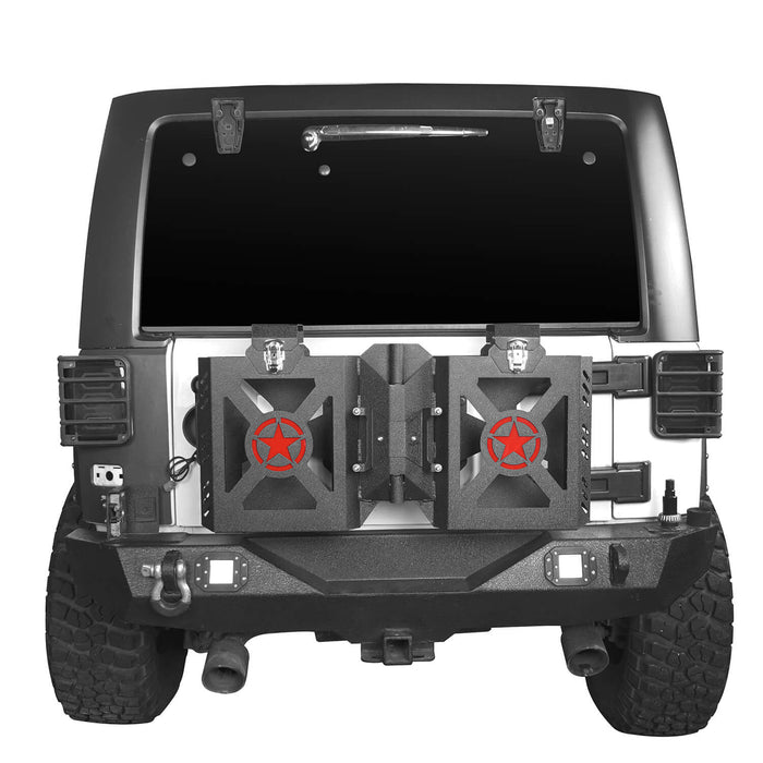 Jerry Gas Can Holder w/Tailgate Mount & Jerry Gas Can(07-18 Jeep Wrangler JK)-LandShaker