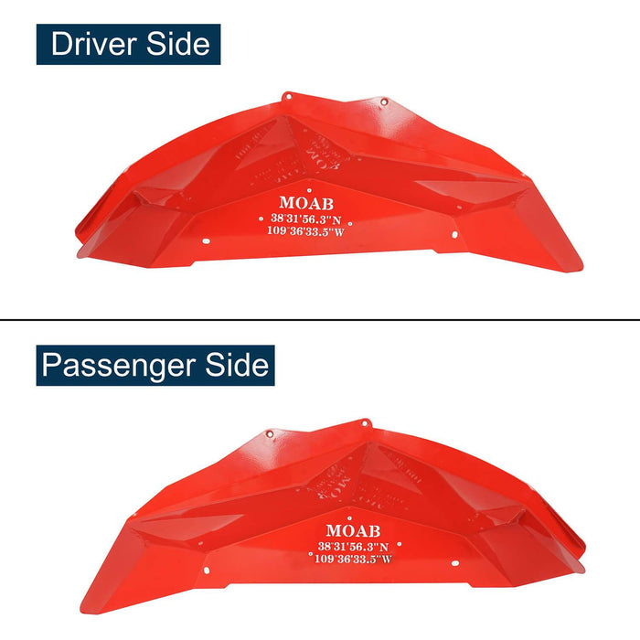 Vivid Red Rear Inner Fender Liners(07-18 Jeep Wrangler JK)-LandShaker