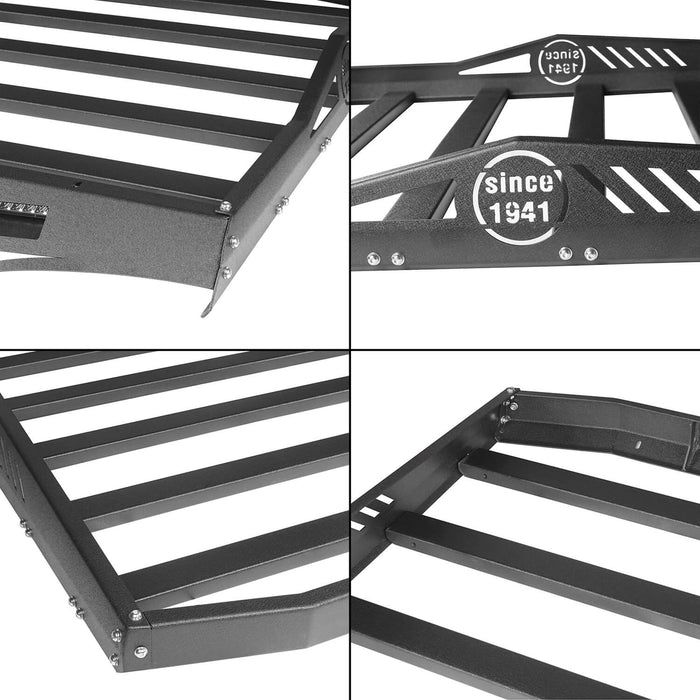 Hard Top Rear Roof Rack Cargo Carrier Basket(07-18 Jeep Wrangler JK 4 Doors)-LandShaker