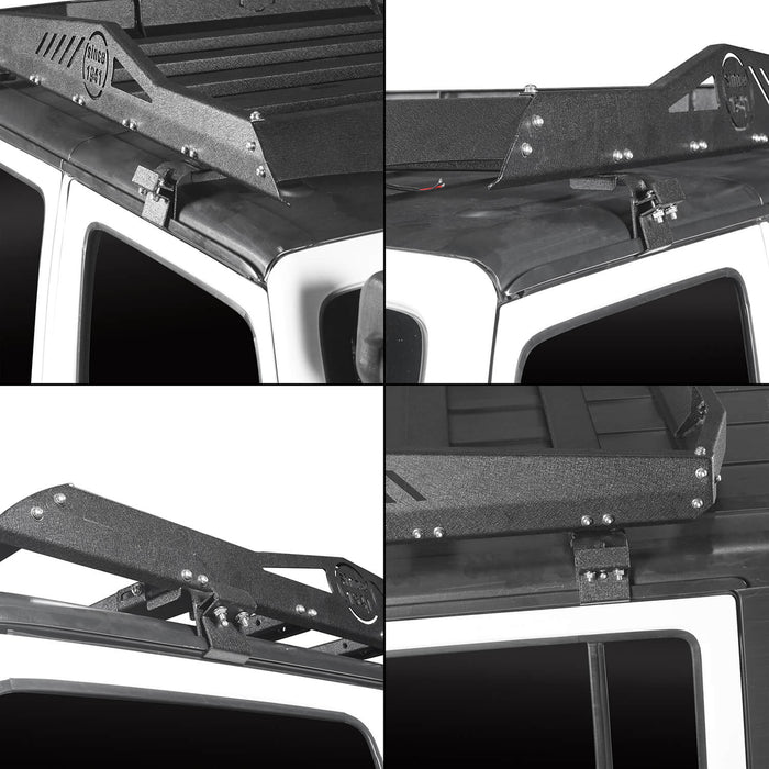 Hard Top Front Roof Rack Cargo Carrier Basket(07-18 Jeep Wrangler JK 4 Doors)-LandShaker