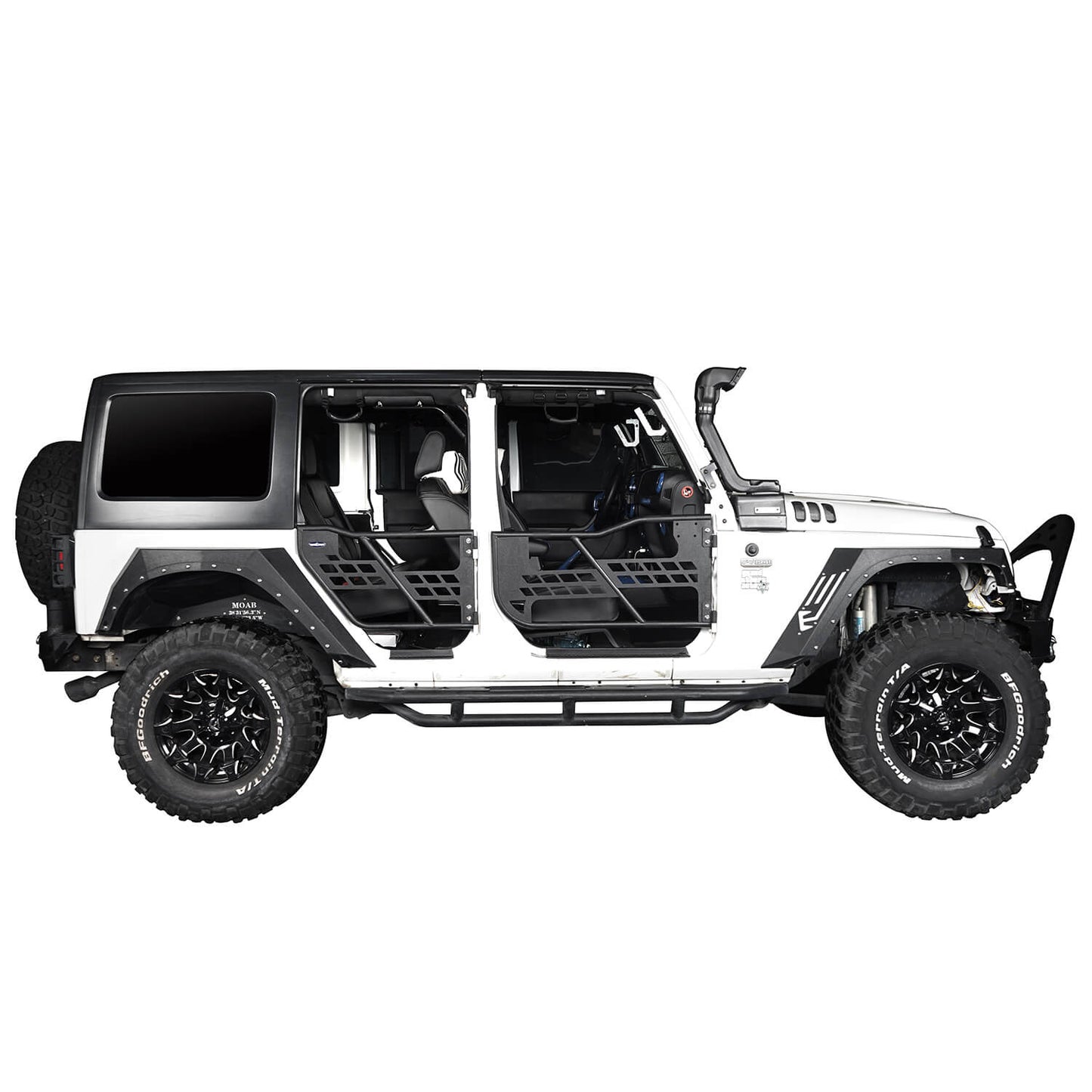 Running Boards 4 Door & Tubular Half Doors Combo(07-18 Jeep Wrangler JK)-LandShaker