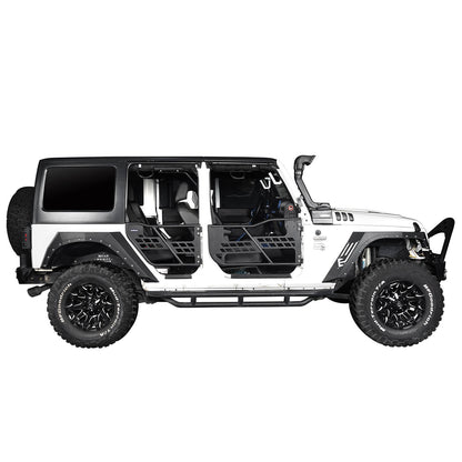 Running Boards 4 Door & Tubular Half Doors Combo(07-18 Jeep Wrangler JK)-LandShaker