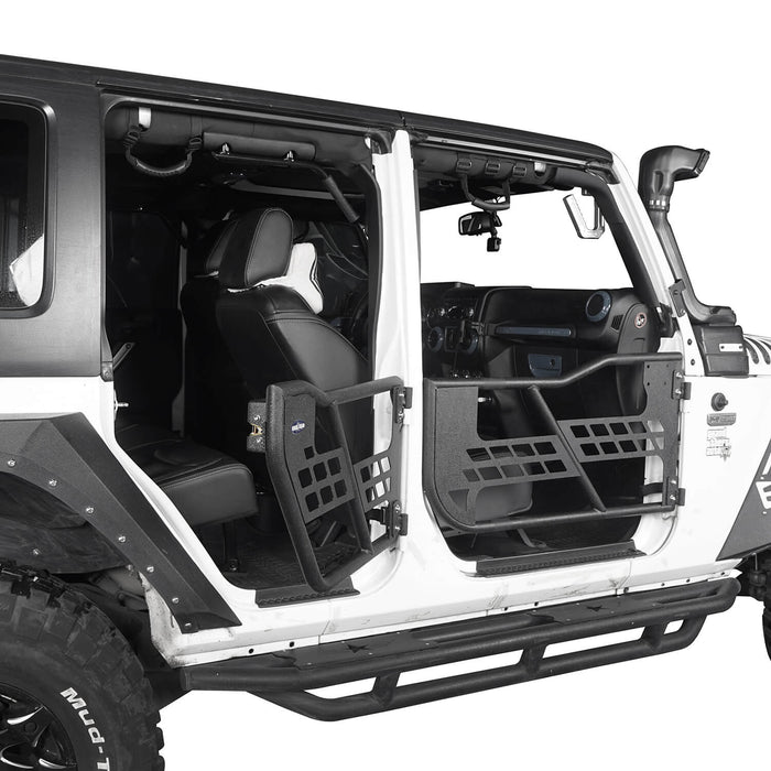 Running Boards 4 Door & Tubular Half Doors Combo(07-18 Jeep Wrangler JK)-LandShaker