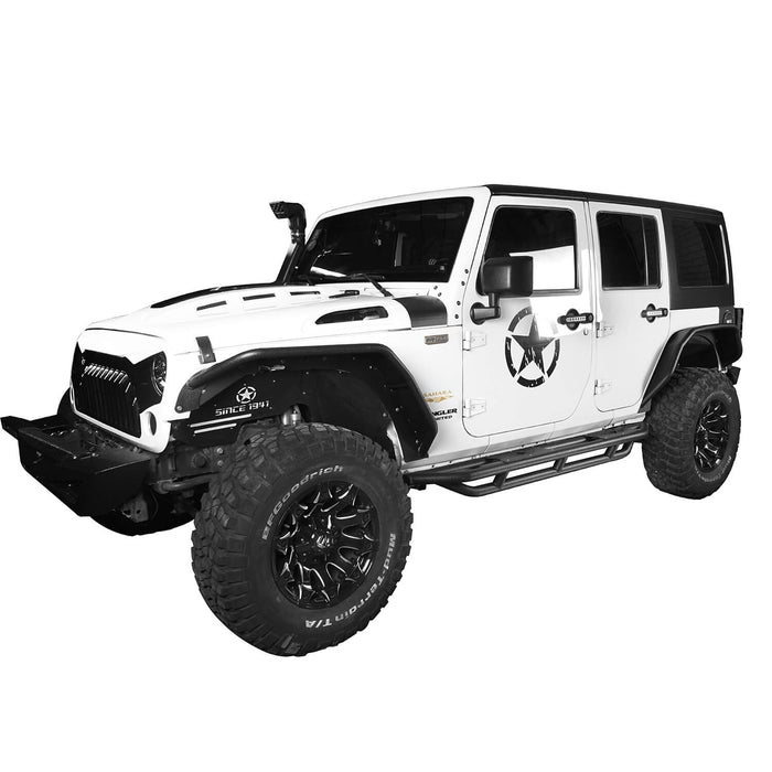 Running Boards 4 Door & Tubular Half Doors Combo(07-18 Jeep Wrangler JK)-LandShaker