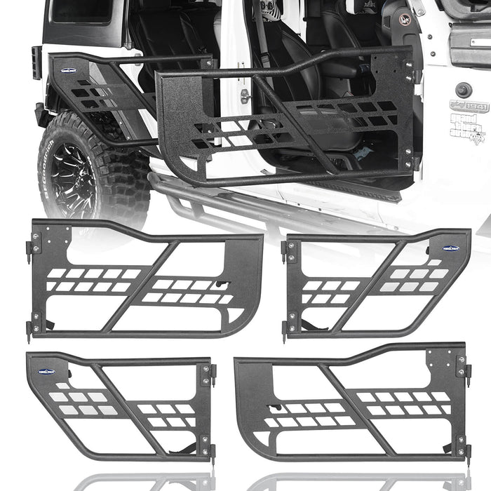 Running Boards 4 Door & Tubular Half Doors Combo(07-18 Jeep Wrangler JK)-LandShaker