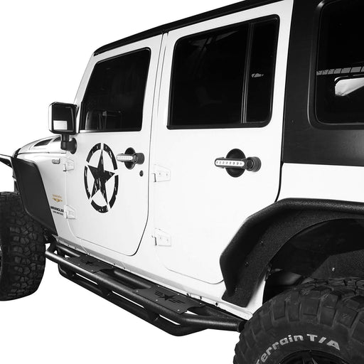 Star Side Steps Running Boards(07-18 Jeep Wrangler JK 4 Door)-LandShaker