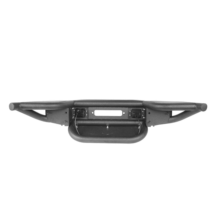 Stubby Tube Front Bumper w/Winch Plate & LED Spotlights(07-18 Jeep Wrangler JK)-LandShaker