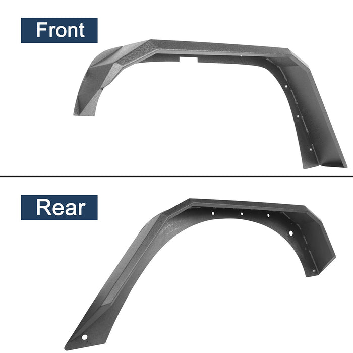 Flat Tube Fender Flares(07-18 Jeep Wrangler JK)-LandShaker