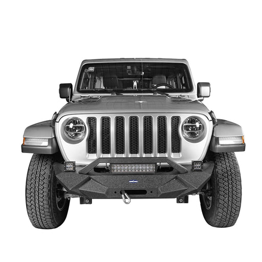 Blade Master Front Bumper w/Winch Plate & Light Bar(18-21 Jeep Wrangler JL)-LandShaker