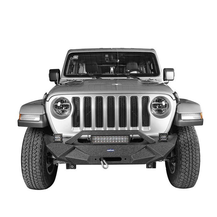 Blade Master Front Bumper w/Winch Plate & Light Bar(18-21 Jeep Wrangler JL)-LandShaker