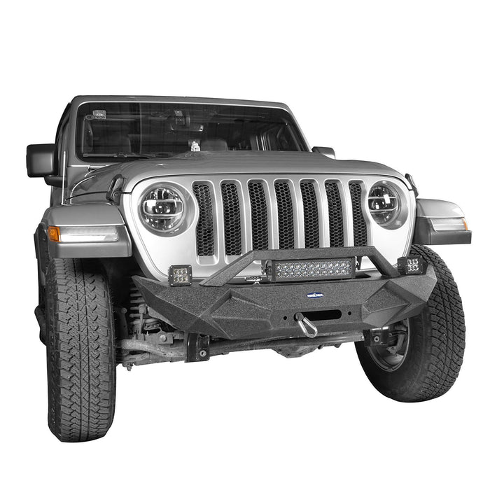 Blade Master Front Bumper w/Winch Plate & Light Bar(18-21 Jeep Wrangler JL)-LandShaker