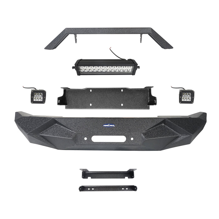 Blade Master Front Bumper w/Winch Plate & Light Bar(18-21 Jeep Wrangler JL)-LandShaker
