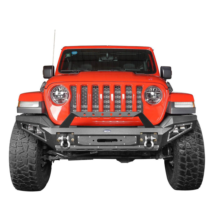 Full Width Front Bumper w/Winch Plate(18-23 Jeep Wrangler JL)-LandShaker